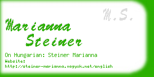 marianna steiner business card